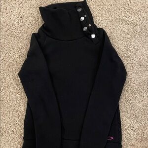 Oakley Black Cowl Neck Button Sweater